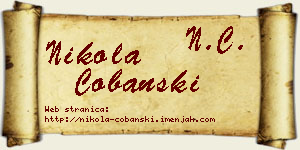 Nikola Čobanski vizit kartica